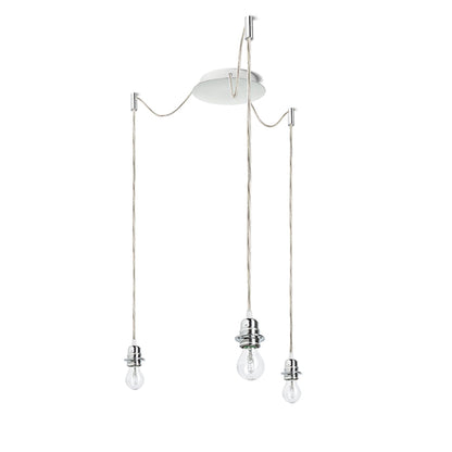 RENDL shades, shade bases, pendent sets KOMBIX 3 pendant set CHB+TC+CHF   230V LED E27 3x15W R11788 2