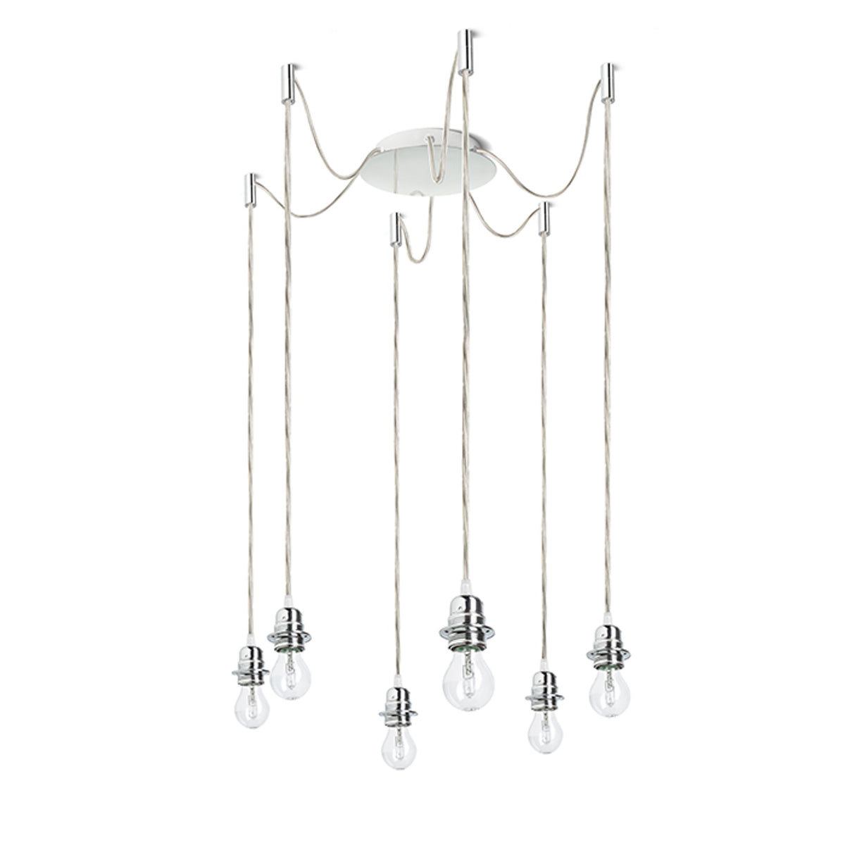 RENDL shades, shade bases, pendent sets KOMBIX 6 pendant set CHB+TC+CHF   230V LED E27 6x15W R11789 3