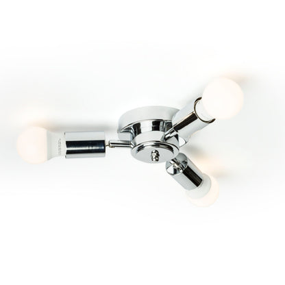 RENDL shades, shade bases, pendent sets POSTE ceiling base  chrome 230V LED E27 3x15W R11799 2