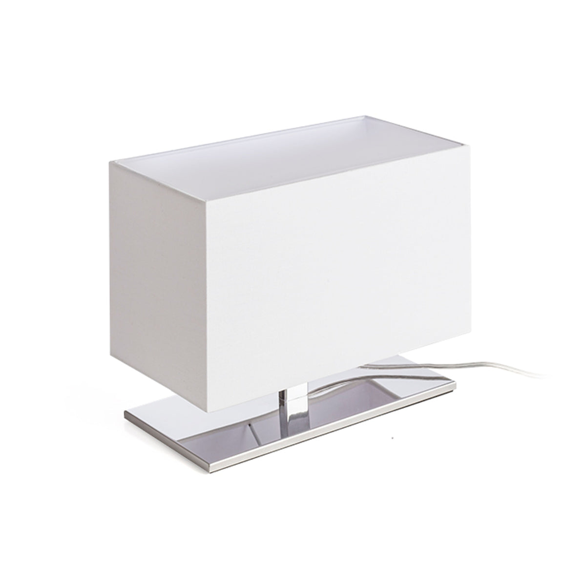 RENDL table lamp PLAZA S table white chrome 230V LED E27 15W R11973 1