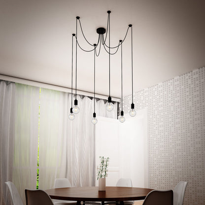 RENDL pendant lamp CINDY VI pendant black  230V LED E27 6x15W R12054 8