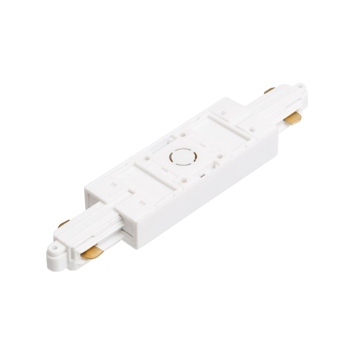 RENDL 1-circuit track system 1F straight connector with feed-in white  230V  R12263 2