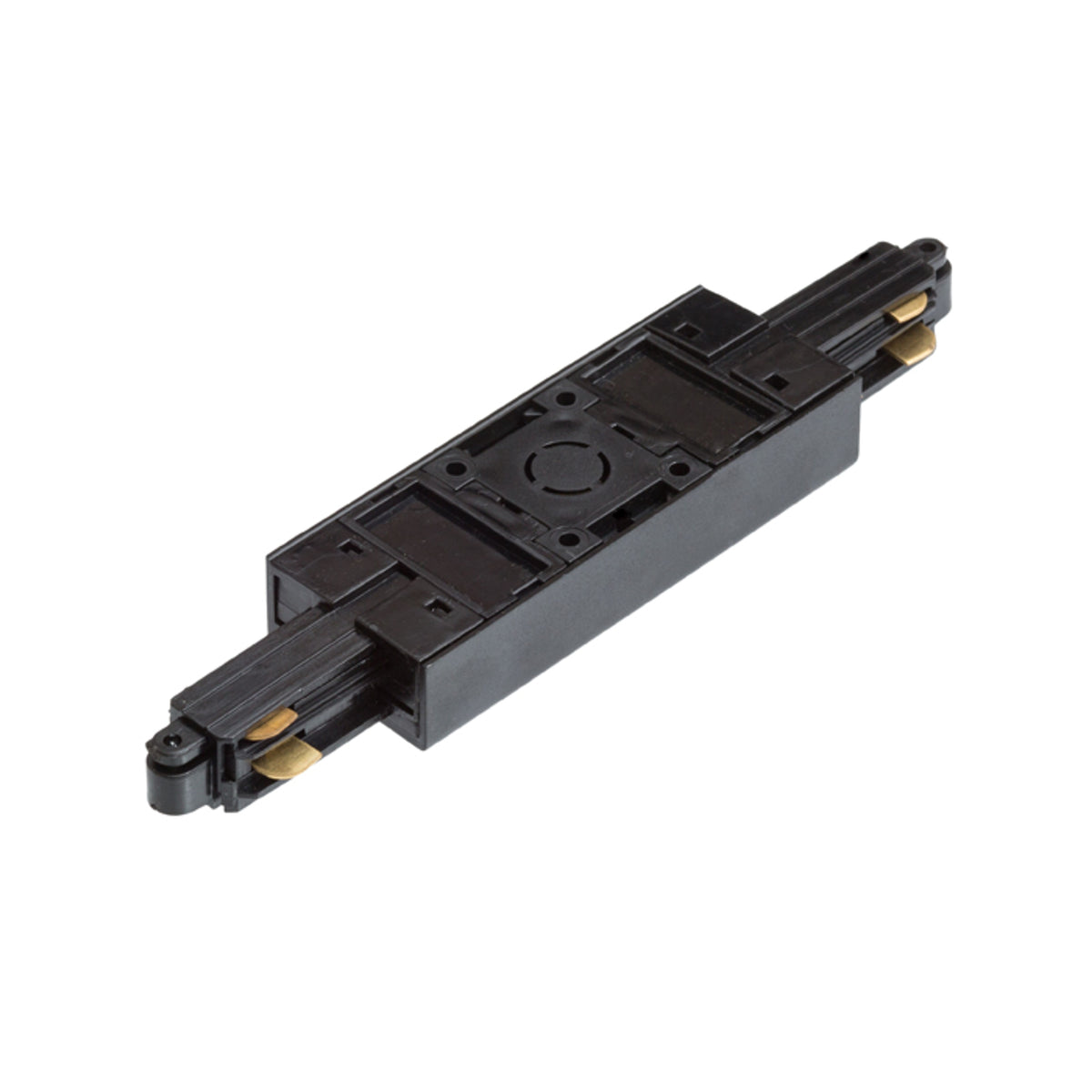 RENDL 1-circuit track system 1F straight connector with feed-in black 230V  R12264 2