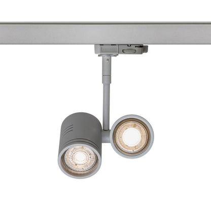 RENDL 3-circuit track system BEEBA II for 3-circuit tracks silver grey  230V LED GU10 2x8W R12312 2