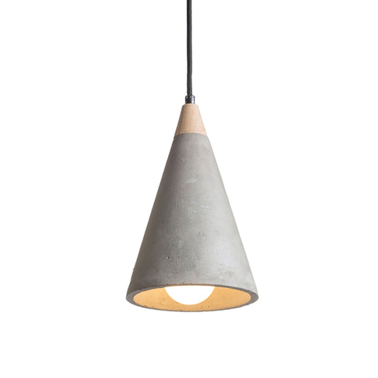 RENDL pendant lamp HEIDI pendant  concrete/wood 230V LED E27 11W R12380 1