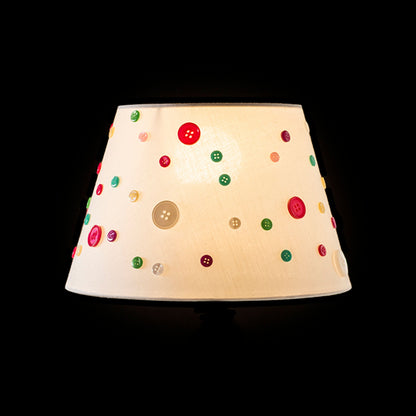 RENDL shades, shade bases, pendent sets DELISA 25/16 shade white buttons  max. 28W R12388 4