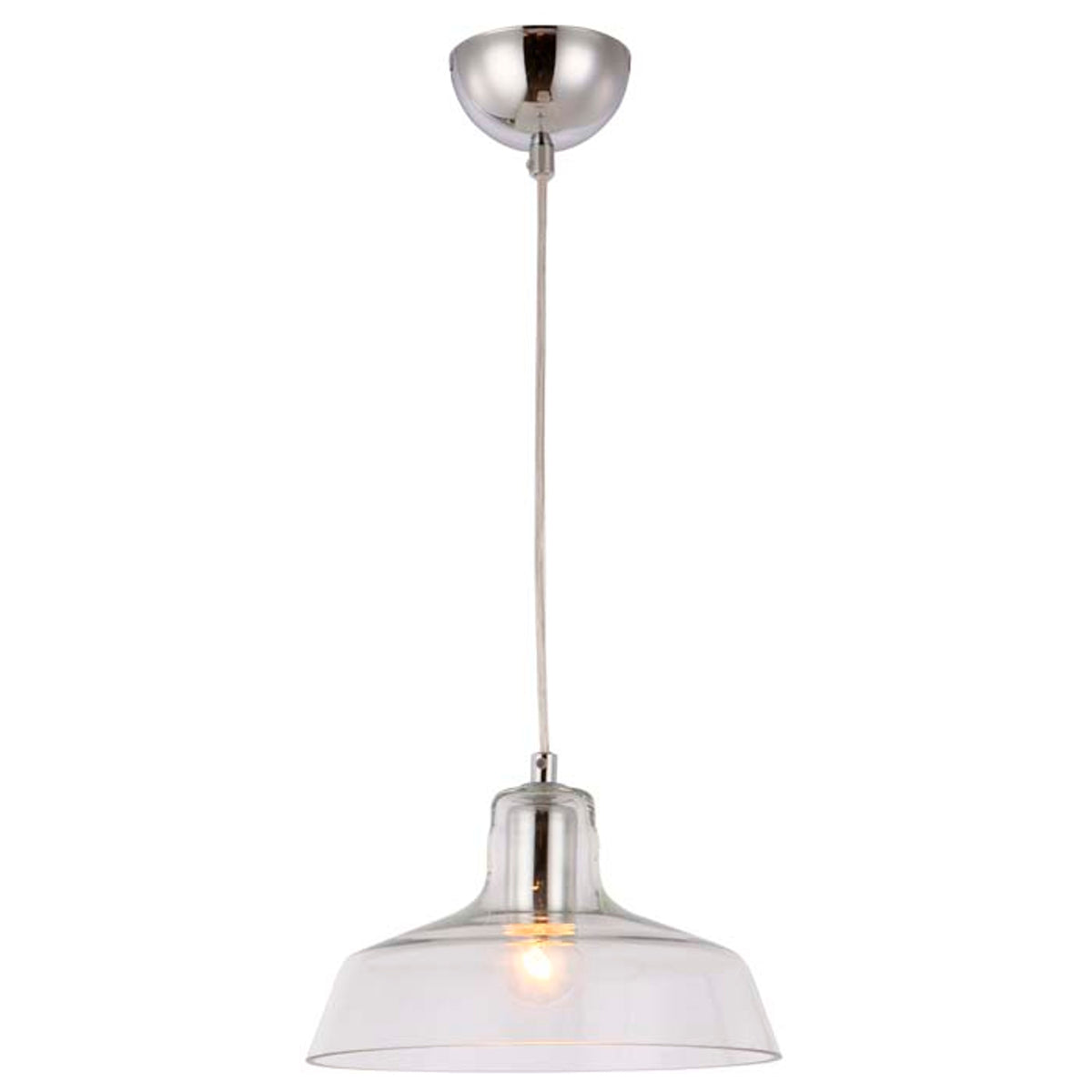 RENDL pendant lamp DORA pendant  clear glass/chrome 230V LED E27 11W R12417 1