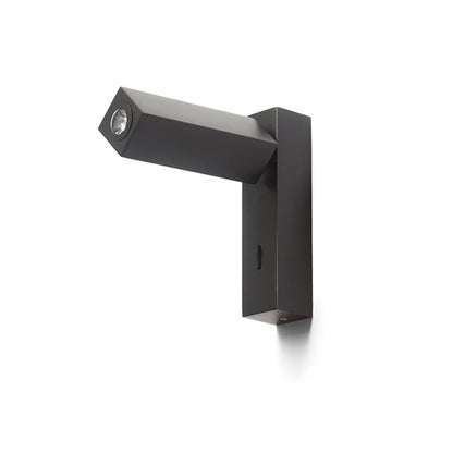 RENDL spotlight FADO I wall black 230V LED 3W 45° 4000K R12473 6