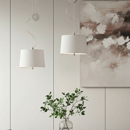 RENDL pendant lamp LEVITA pendant adjustable white chrome 230V LED E27 15W R12477 3
