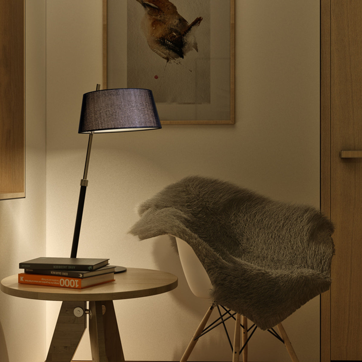 RENDL table lamp RITZY table black chrome 230V LED E27 15W R12486 13