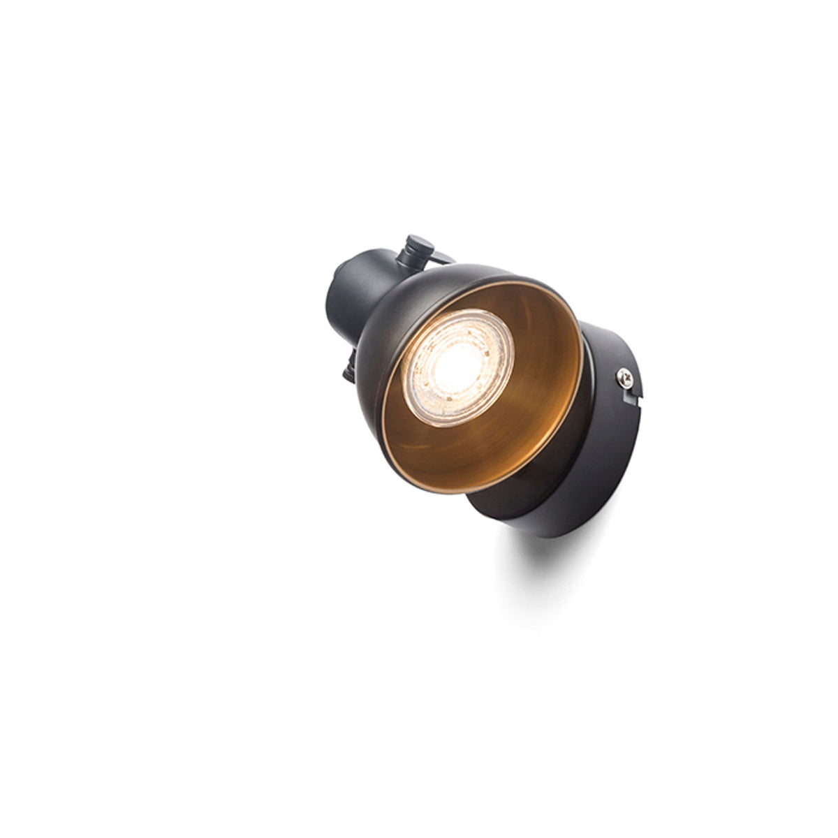 RENDL spotlight ROSITA I wall black/gold 230V LED GU10 9W R12508 3