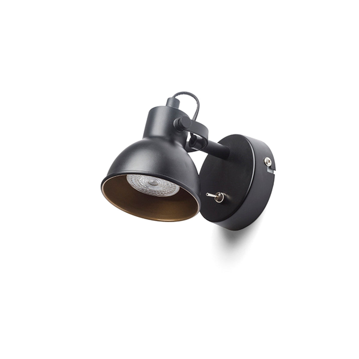 RENDL spotlight ROSITA I wall black/gold 230V LED GU10 9W R12508 7