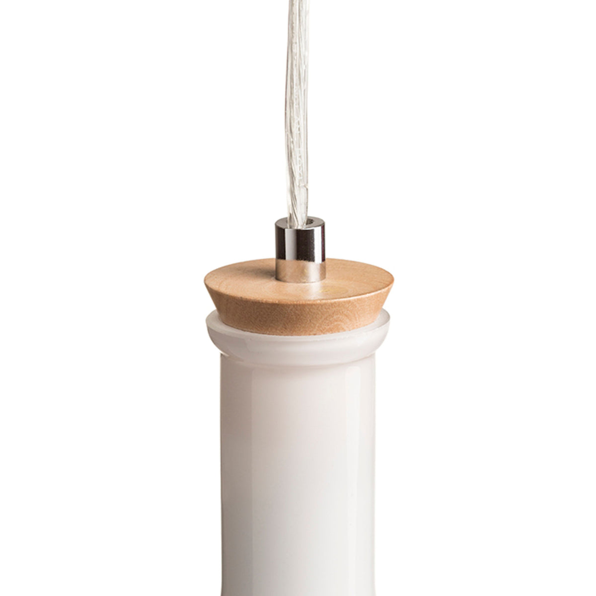 RENDL pendant lamp PULIRE CON pendant  opal-colored glass/wood/chrome 230V LED E14 6W R12663 3