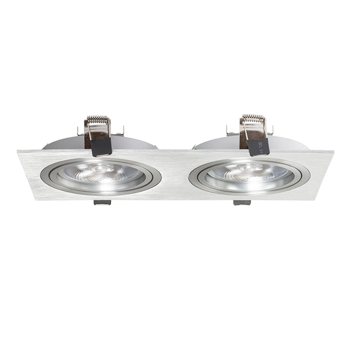 RENDL recessed light PASADENA G53 SQ II   brushed aluminum 230V LED G53 2x15W R12704 3