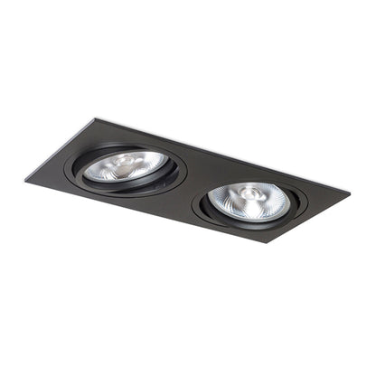RENDL recessed light PASADENA G53 SQ II  black  230V LED G53 2x15W R12705 1