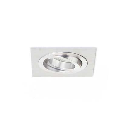 RENDL recessed light PASADENA GU10 SQ I recessed  brushed aluminum 230V LED GU10 7W R12709 10