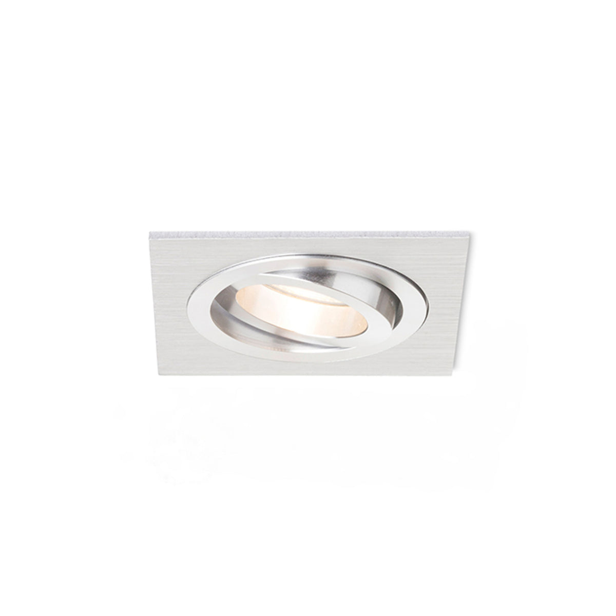 RENDL recessed light PASADENA GU10 SQ I recessed  brushed aluminum 230V LED GU10 7W R12709 7