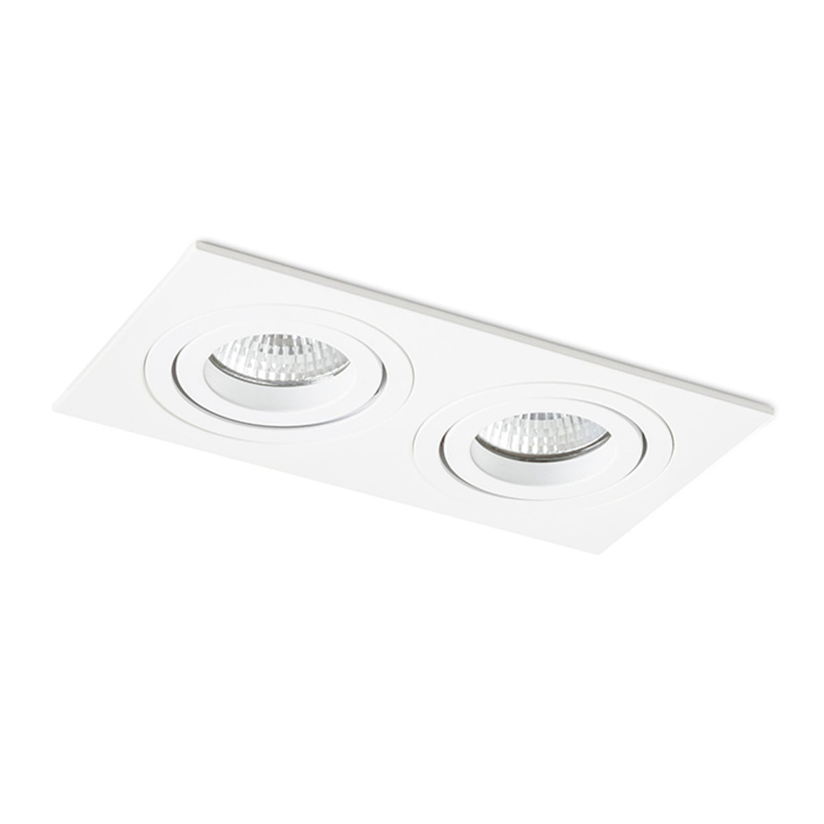 RENDL recessed light PASADENA GU10 SQ II recessed white  230V LED GU10 2x7W R12713 2