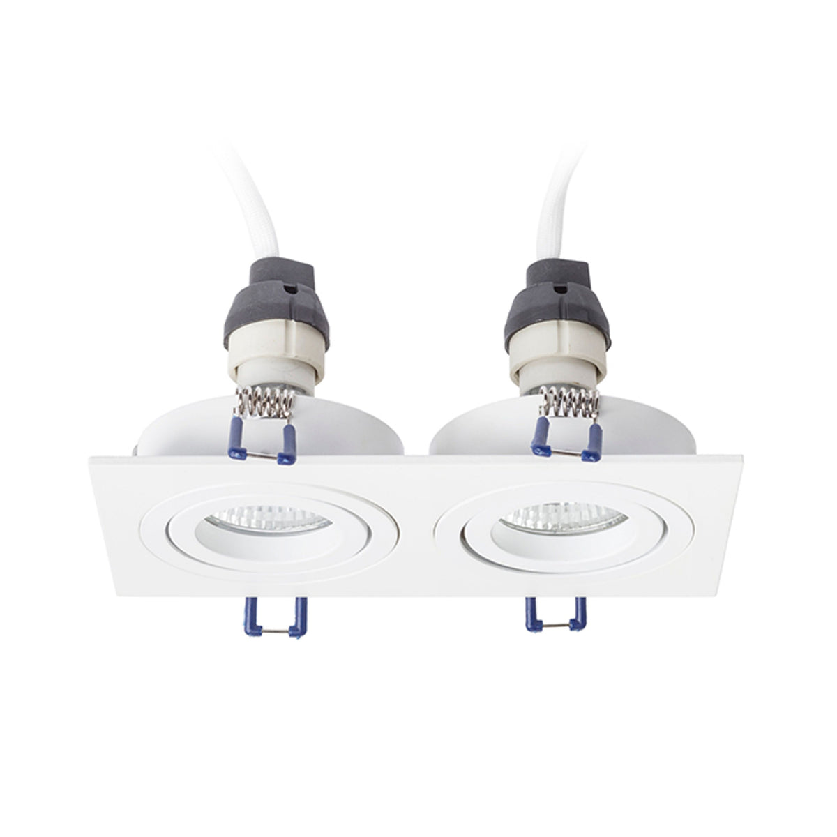 RENDL recessed light PASADENA GU10 SQ II recessed white  230V LED GU10 2x7W R12713 4