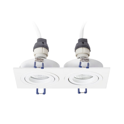RENDL recessed light PASADENA GU10 SQ II recessed white  230V LED GU10 2x7W R12713 4