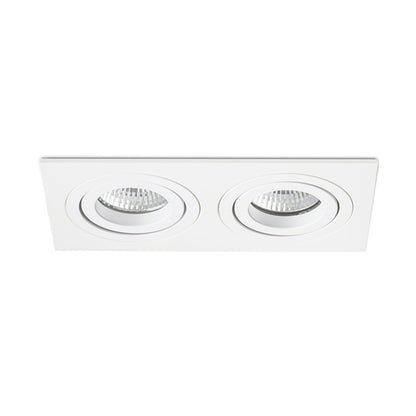 RENDL recessed light PASADENA GU10 SQ II recessed white  230V LED GU10 2x7W R12713 6