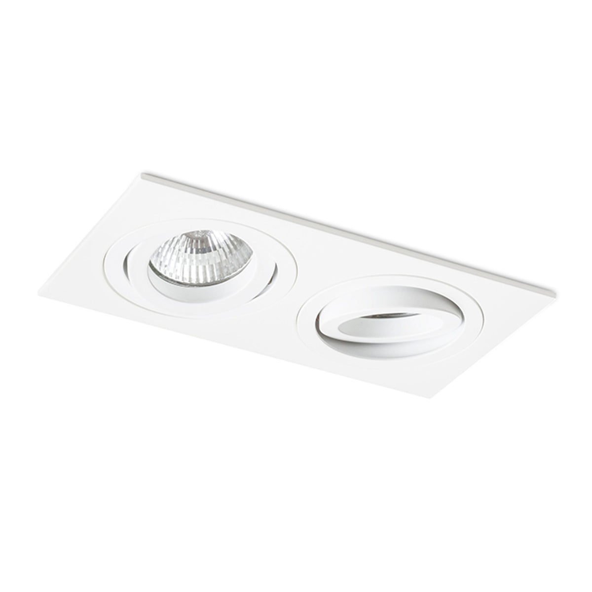 RENDL recessed light PASADENA GU10 SQ II recessed white  230V LED GU10 2x7W R12713 7