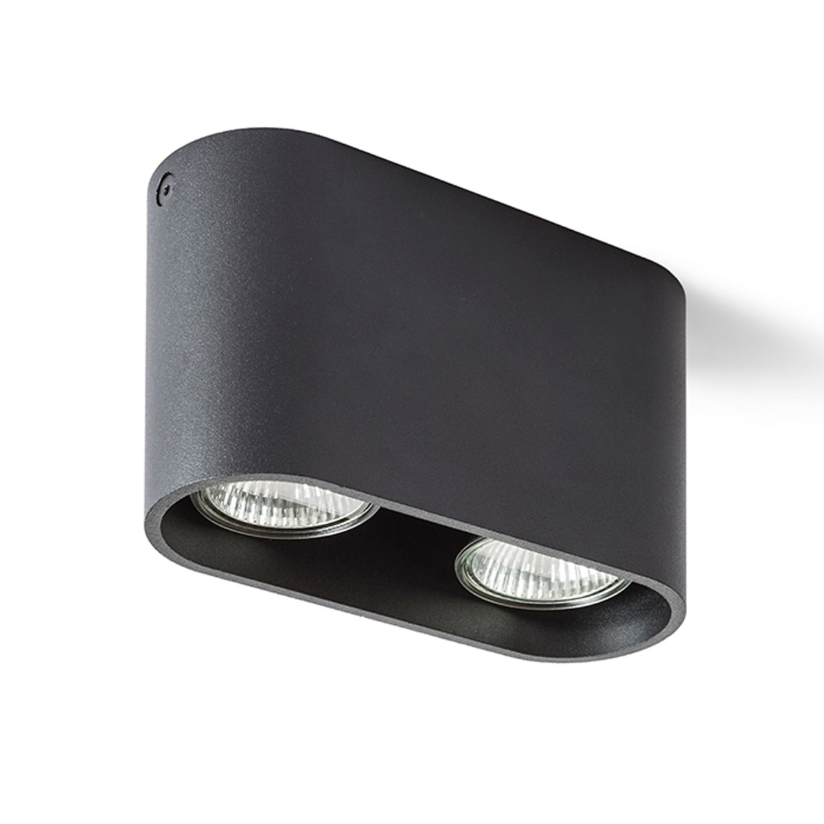 RENDL surface mounted lamp MANTOVA II ceiling matte black  230V LED GU10 2x7W R12734 1