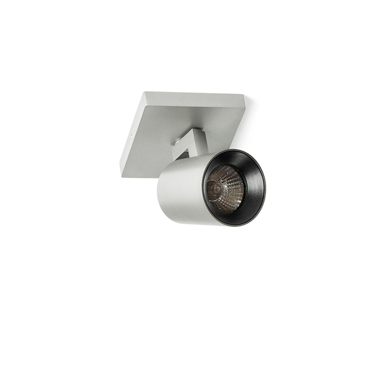 RENDL spotlight KENNY I surface mounted  brushed aluminum/black 230V LED GU10 8W R12913 3