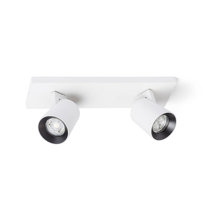RENDL spotlight KENNY II surface mounted white/black  230V LED GU10 2x8W R12915 1
