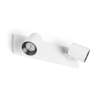 RENDL spotlight KENNY II surface mounted white/black  230V LED GU10 2x8W R12915 2