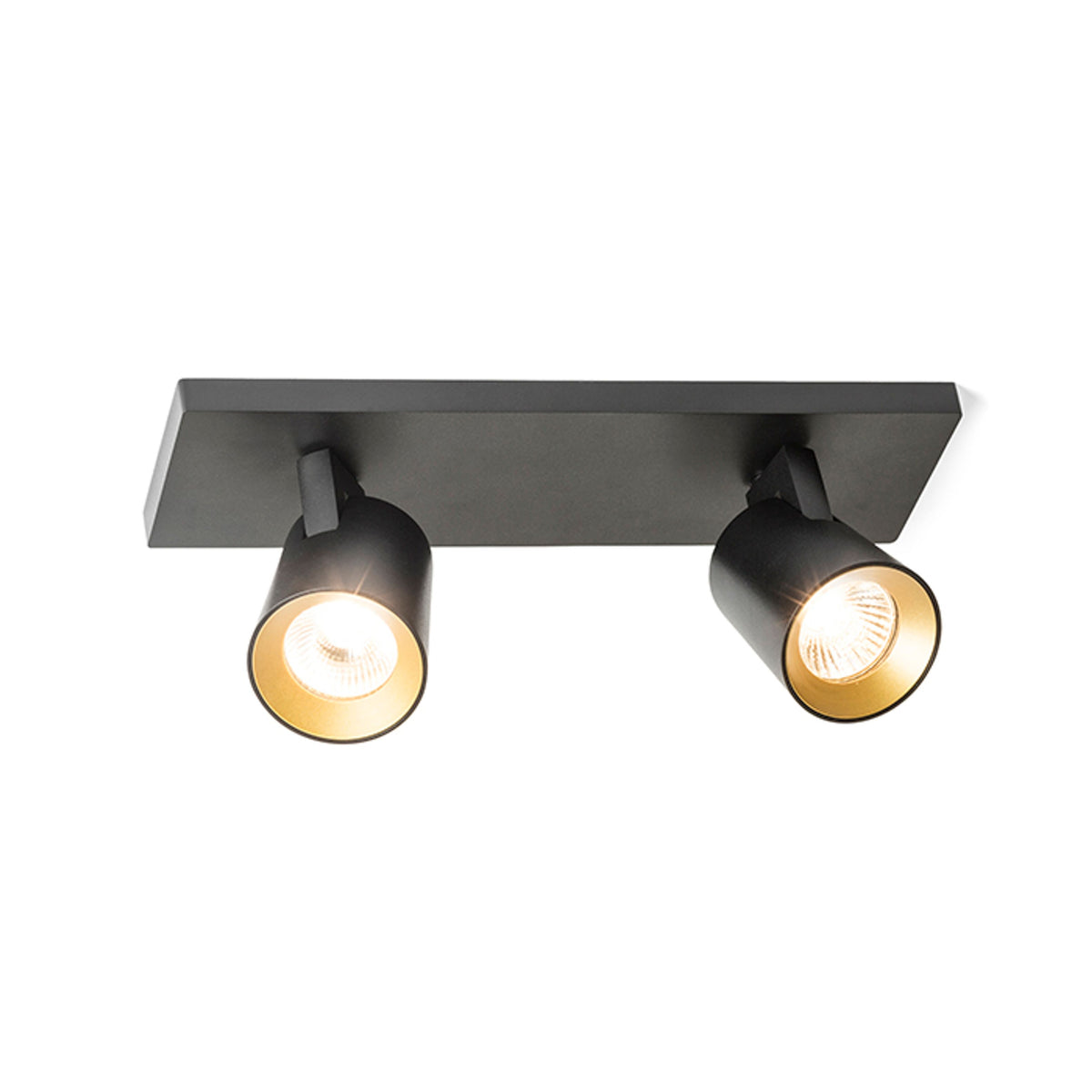 RENDL spotlight KENNY II surface mounted black/gold  230V LED GU10 2x8W R12917 1