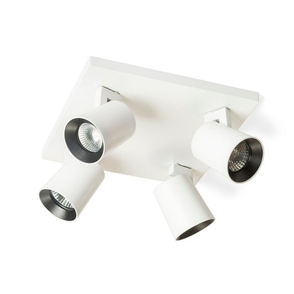 RENDL spotlight KENNY IV ceiling white/black  230V LED GU10 4x8W R12921 3