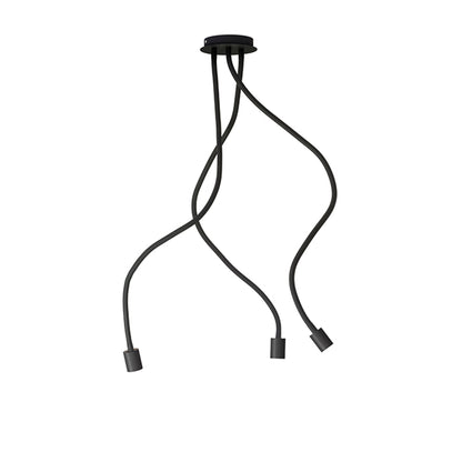 RENDL pendant lamp LOYD E27 III ceiling black  230V LED E27 3x15W R12935 2