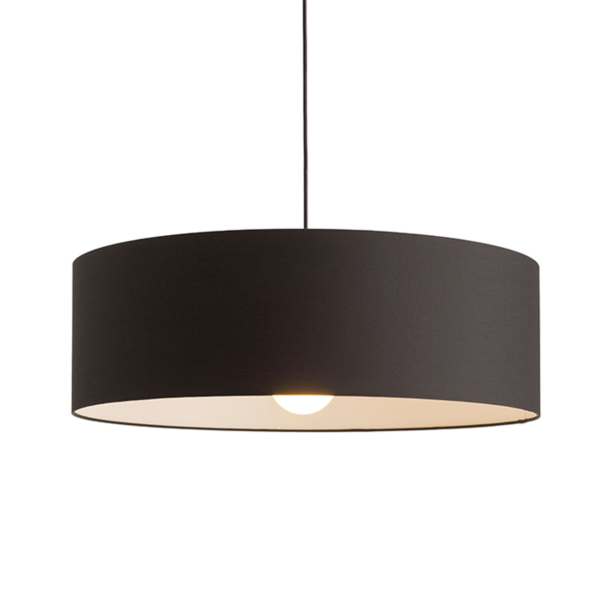 RENDL shades, shade bases, pendent sets RON 60/19 shade Polycotton black/white PVC max. 23W R13052 1