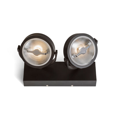 RENDL spotlight KELLY LED II DIMM wall black 230V LED 2x12W 24° 3000K R13107 2