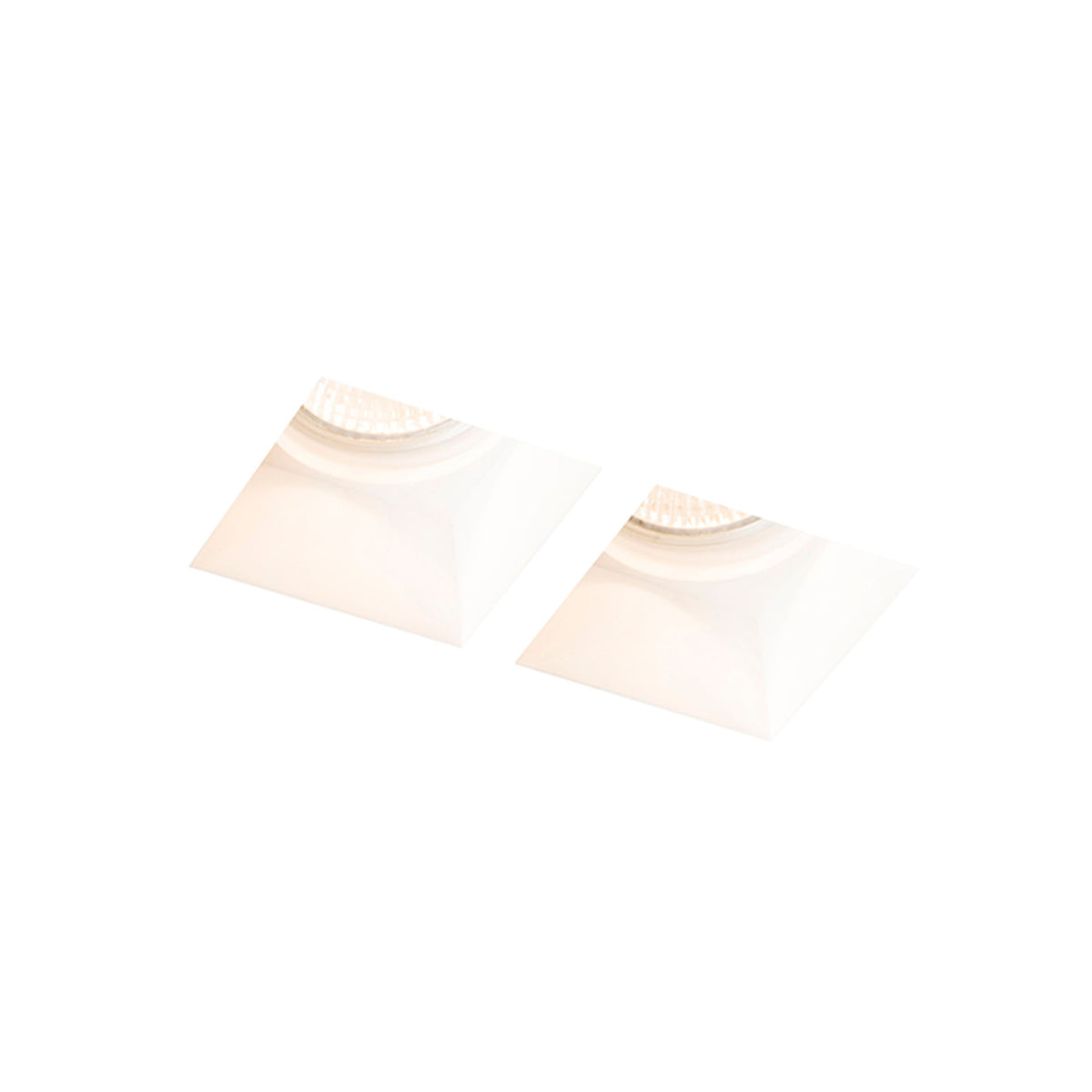 RENDL recessed light QUO SQ II recessed  plaster 230V LED GU10 2x8W R13126 1