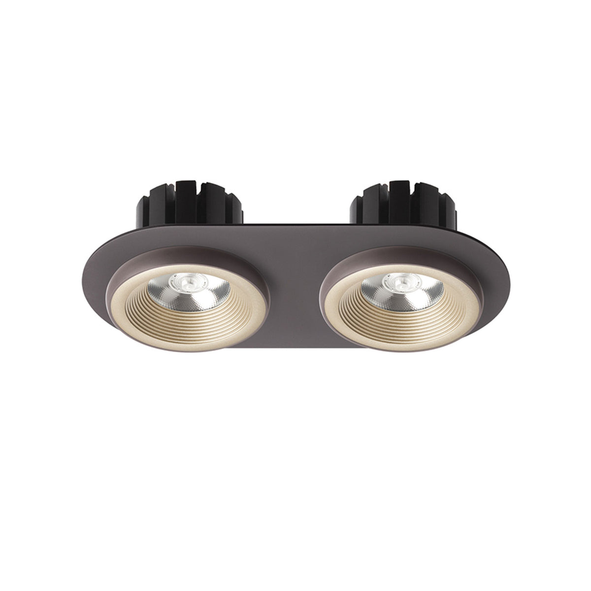 RENDL recessed light SHARM R II recessed pearl gold/brown 230V LED 2x10W 24° 3000K R13241 2