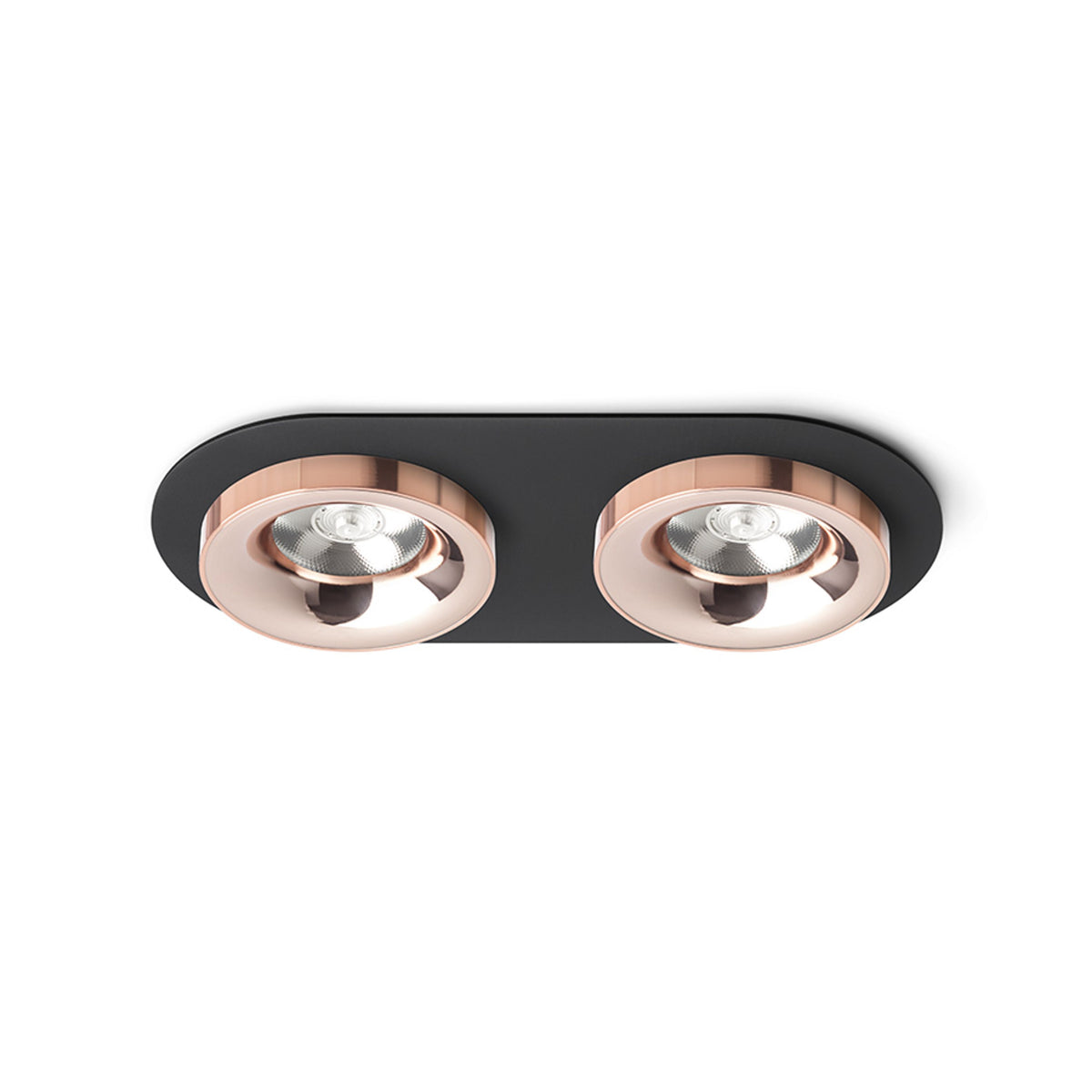 RENDL recessed light SHARM R II recessed black copper/copper 230V LED 2x10W 24° 3000K R13243 1