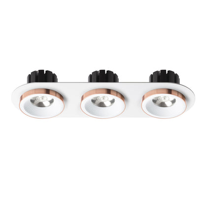 RENDL recessed light SHARM R III recessed white copper 230V LED 3x10W 24° 3000K R13245 2