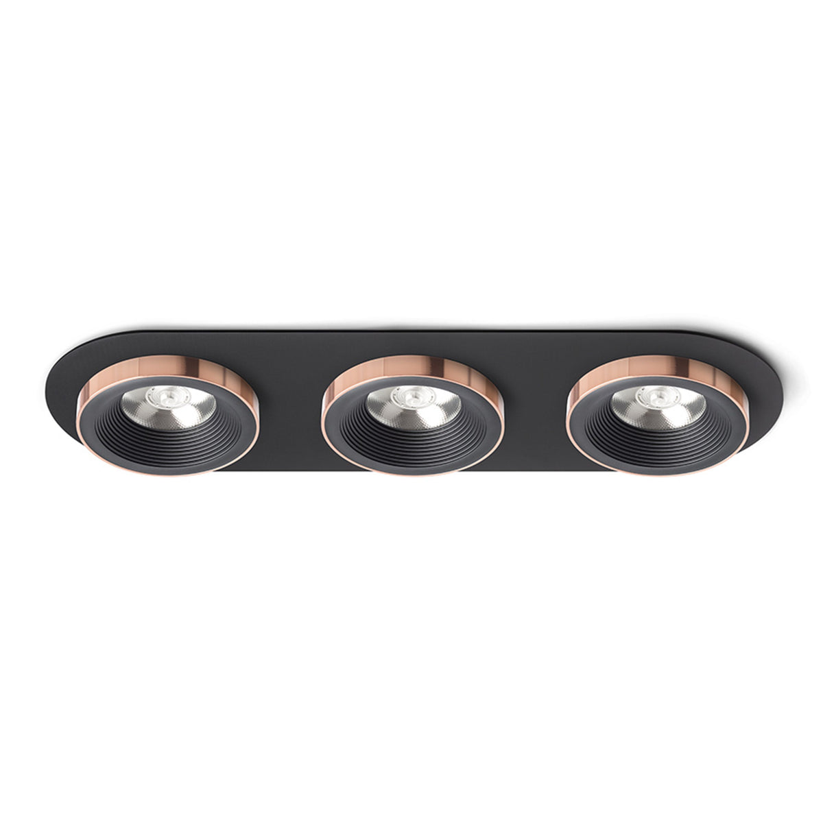 RENDL recessed light SHARM R III recessed black/black copper 230V LED 3x10W 24° 3000K R13249 1