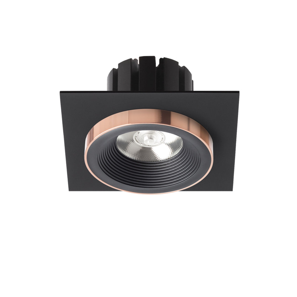 RENDL recessed light SHARM SQ I recessed black/black copper 230V LED 10W 24° 3000K R13254  2