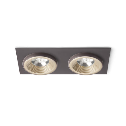 RENDL recessed light SHARM SQ II recessed pearl gold/brown 230V LED 2x10W 24° 3000K R13256 1
