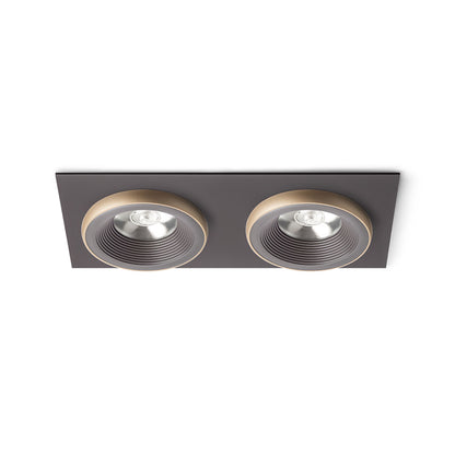 RENDL recessed light SHARM SQ II recessed brown/pearl gold 230V LED 2x10W 24° 3000K R13257 1