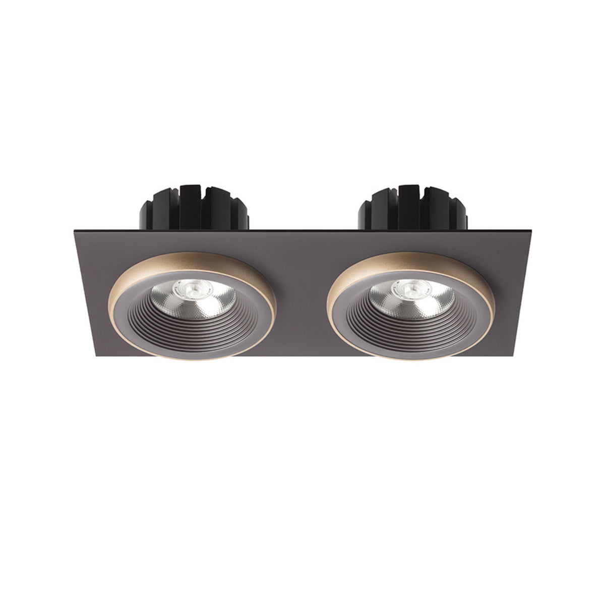 RENDL recessed light SHARM SQ II recessed brown/pearl gold 230V LED 2x10W 24° 3000K R13257 2