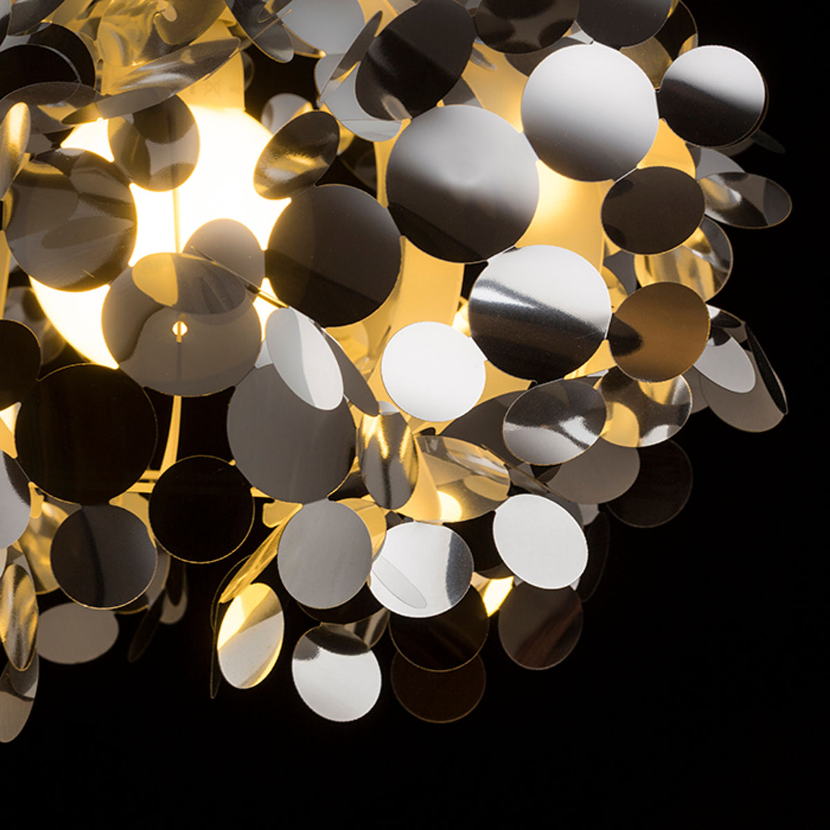 RENDL pendant lamp CONFETTI pendant  chrome foil 230V LED E27 15W R13285 3