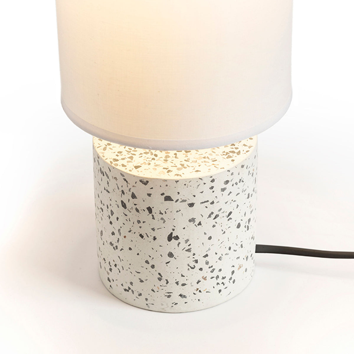 RENDL table lamp CAMINO table with shade white terazzo decor 230V LED E27 15W R13294 6