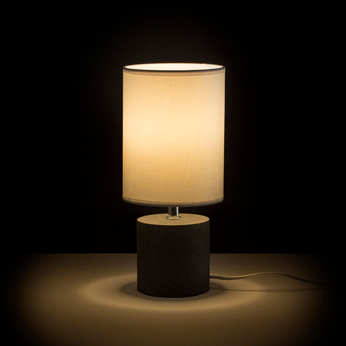 RENDL table lamp CAMINO table with shade white cement 230V LED E27 15W R13295 3