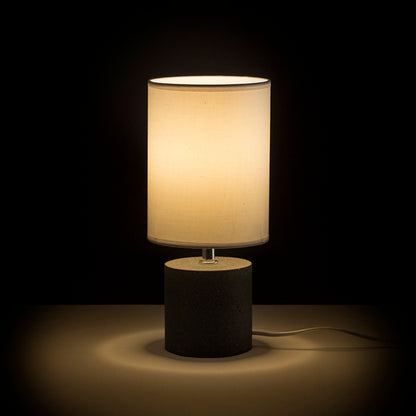 RENDL table lamp CAMINO table with shade white cement 230V LED E27 15W R13295 3