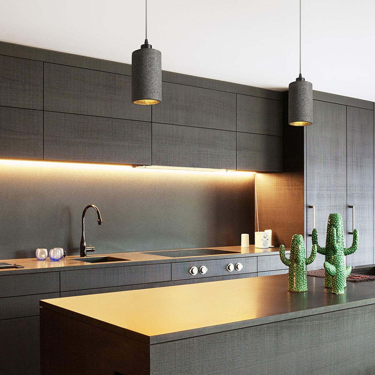 RENDL pendant lamp CAMINO pendant  cement 230V LED E27 15W R13297 6