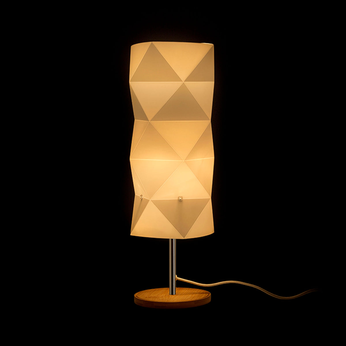 RENDL table lamp ZUMBA table  white PVC/wood/chrome 230V LED E14 11W R13320 4